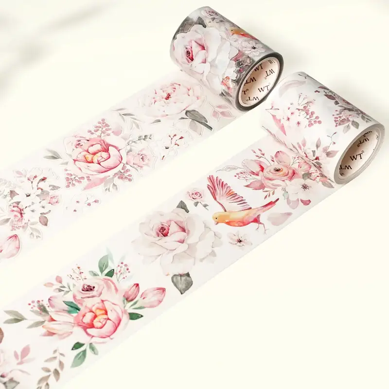 Sticker Washi Tape - Pre-cut - Pink Velvet - 60 mm