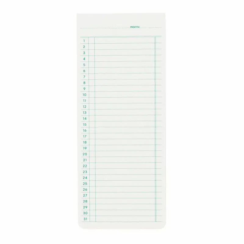 Sticky Memo Pad - Monthly - White