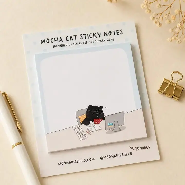 Sticky Notes - Mocha cat - Coworker