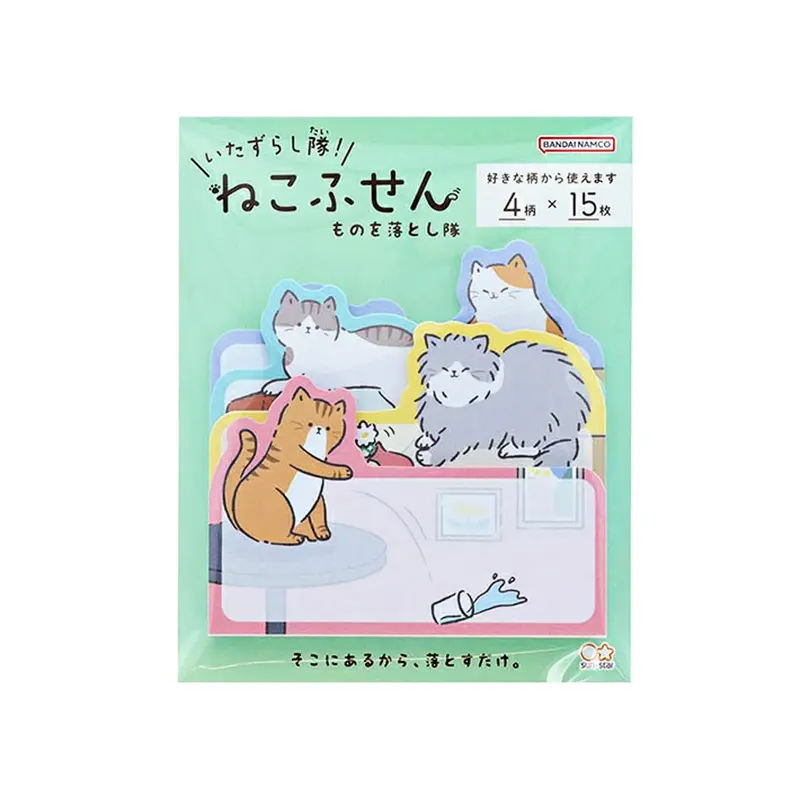 Sun-Star Mischief Squad! Cat Sticky Notes - Knocking Things Over Squad