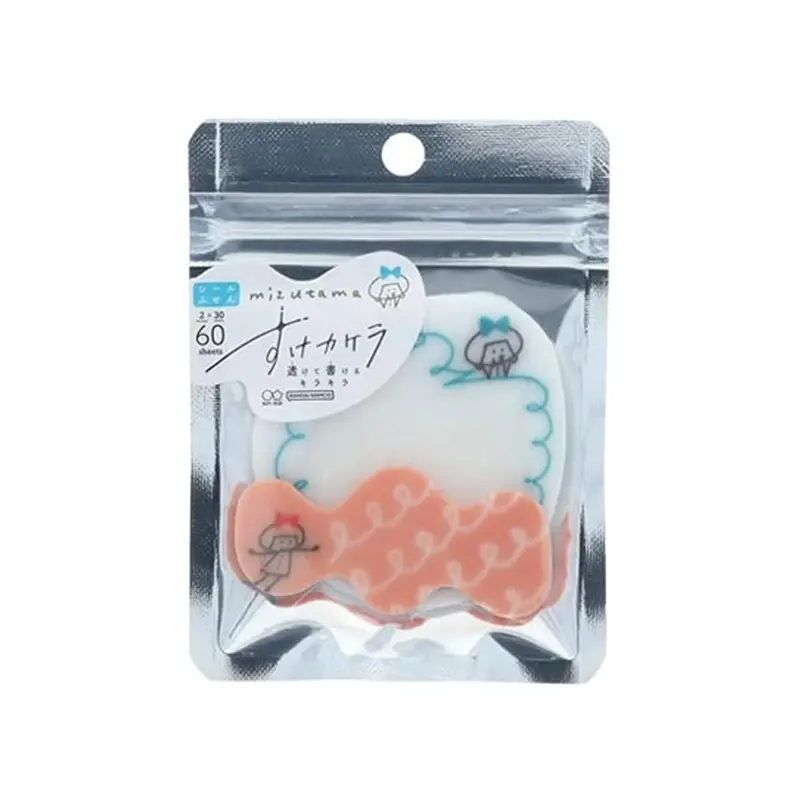 Sun-Star × Mizutama Suke Kakera Clear Sticky Notes - Guru Guru