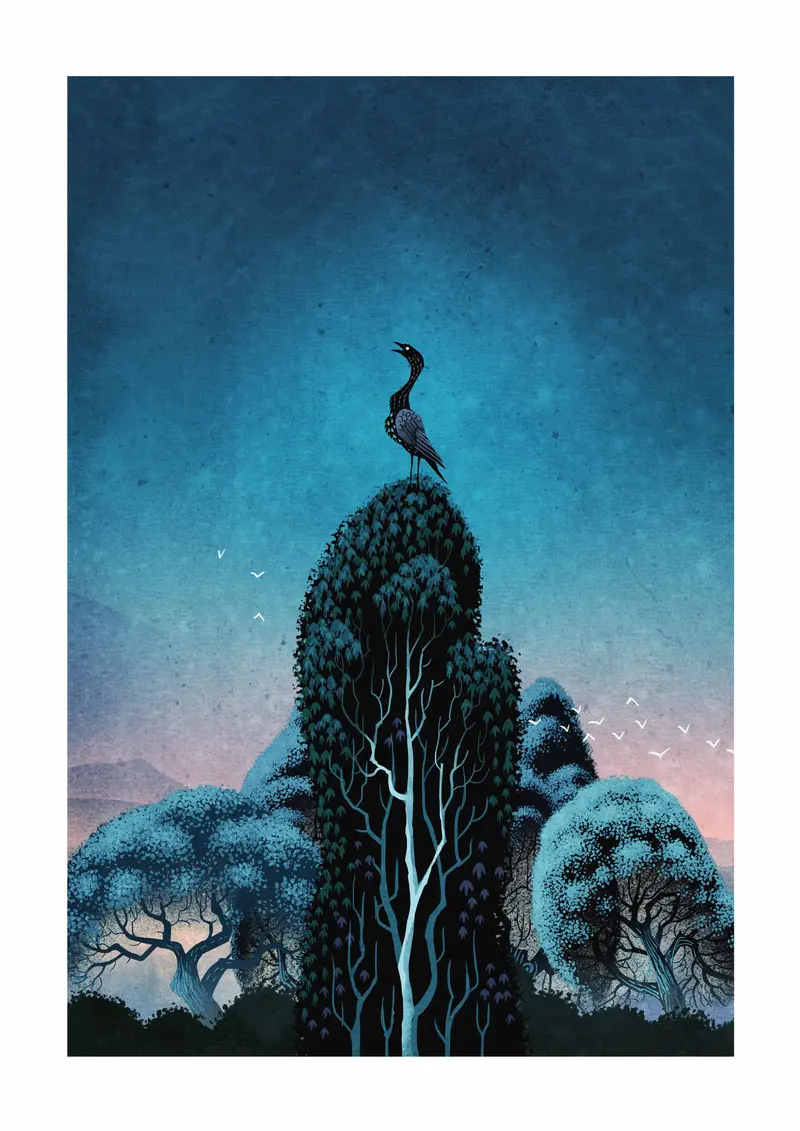 THE BIRD OF SORROW - SIGNED ART PRINT