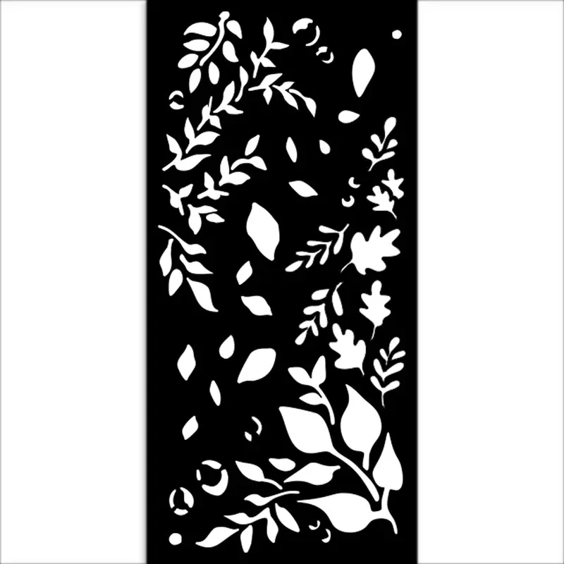 Thick Stencil 12 x 25 cm - Dewdrops - Big Leaves