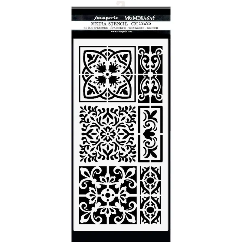 Thick Stencil 12 x 25 cm - Tiles