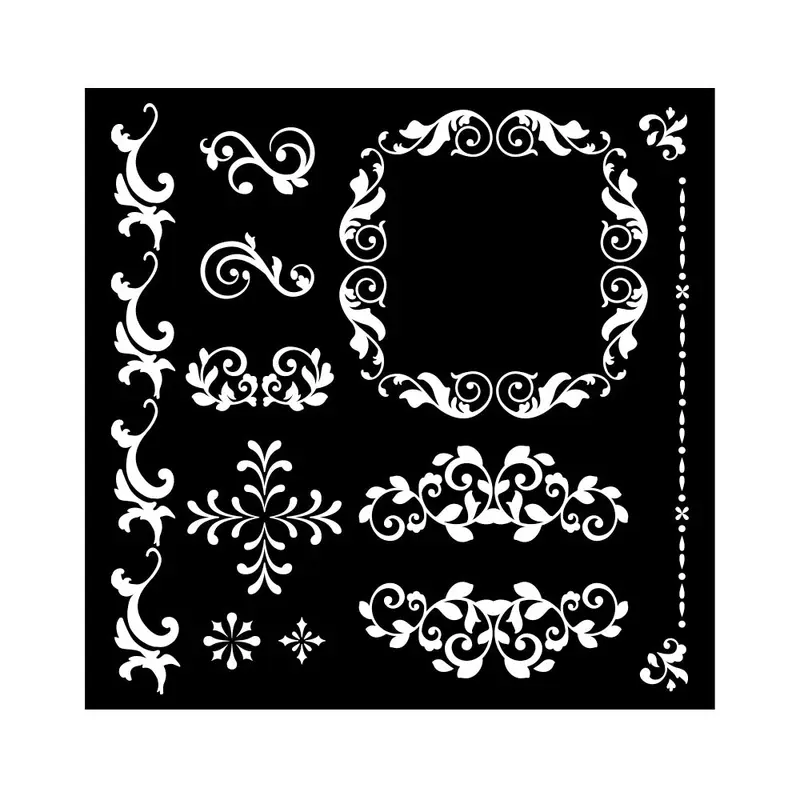 Thick Stencil 18 x 18 cm - Precious - Frames