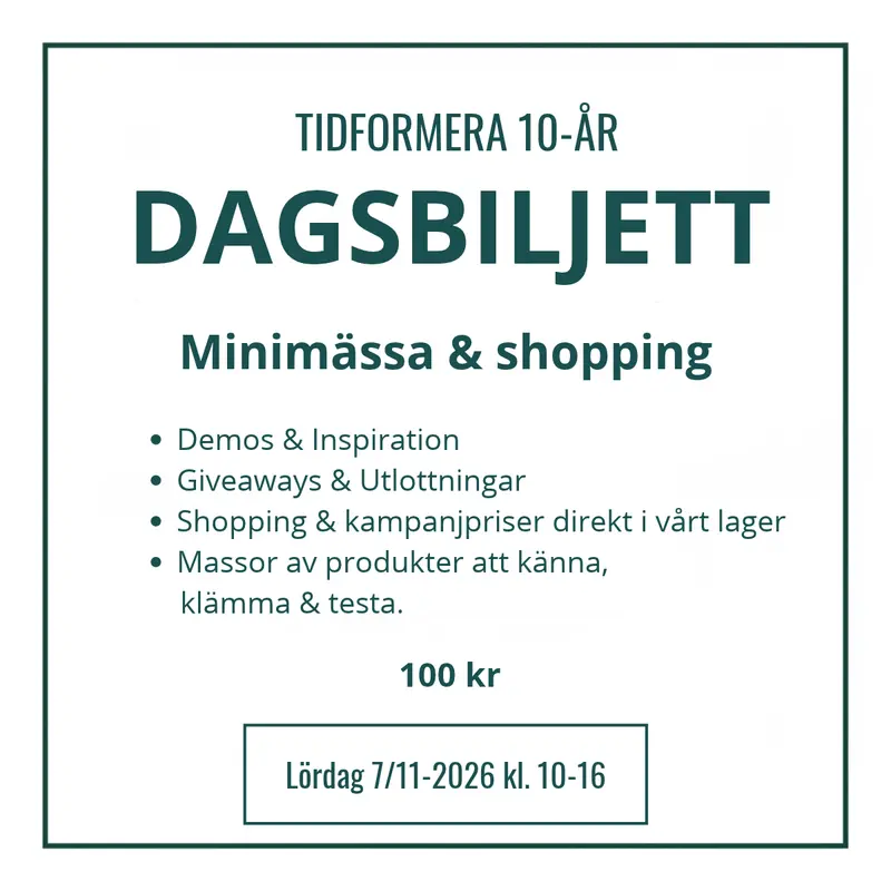 Tidformera 10 år! Dagsbiljett - Lördag 7 november