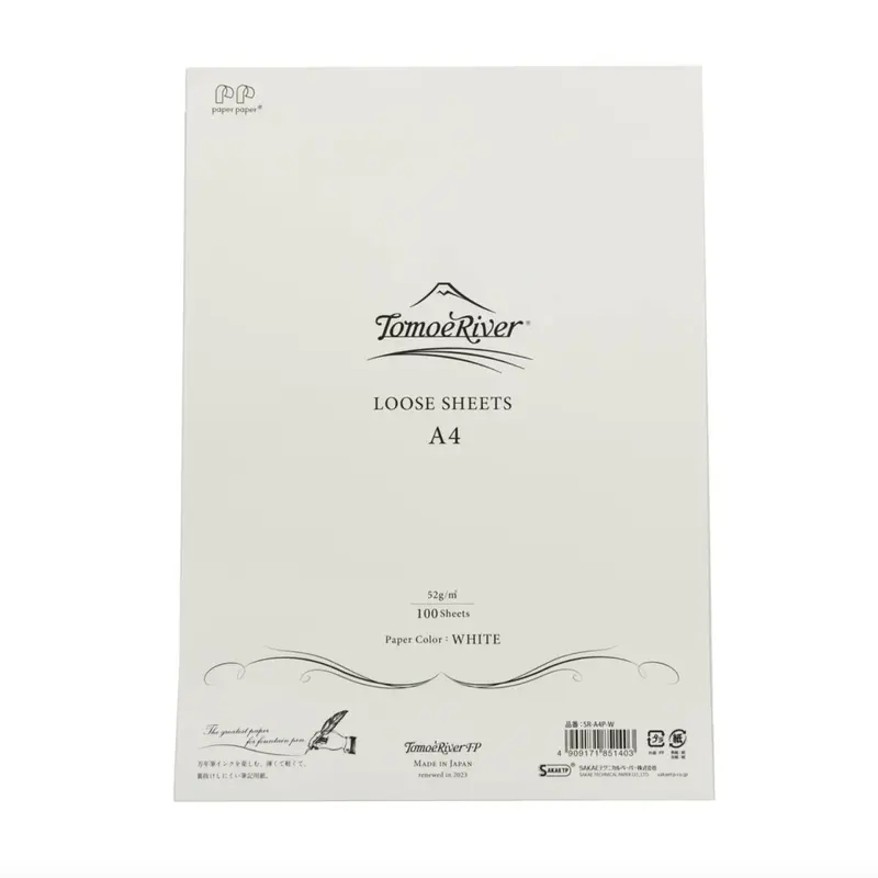 TomoeRiver Loose Sheet Plain - A4 - White