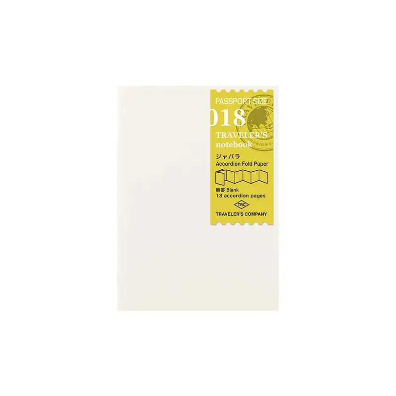 TRAVELER'S notebook - Accordion Fold Paper Refill 018 - Passport Size