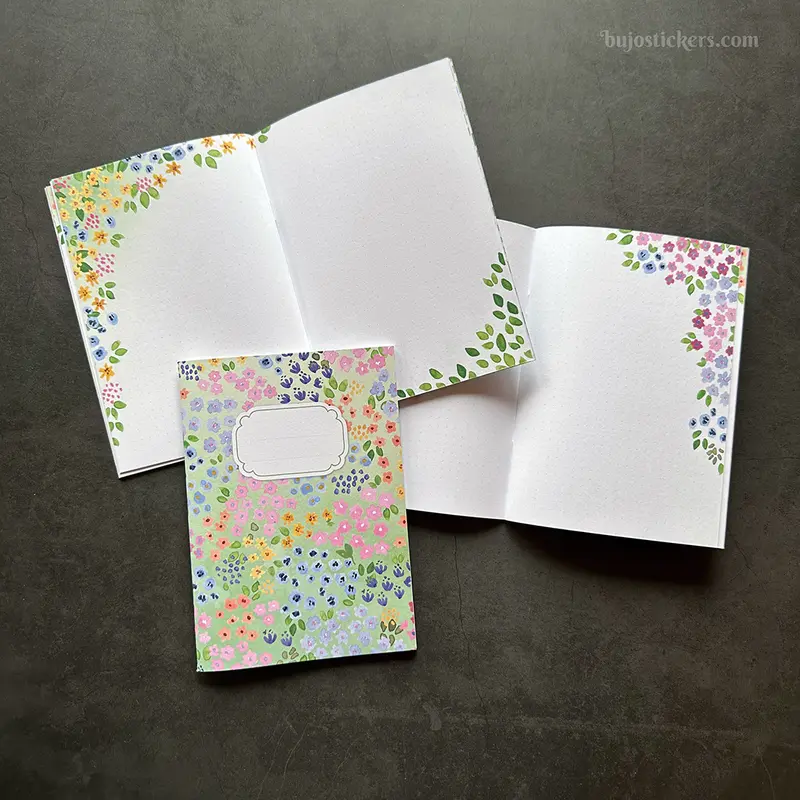 Traveler's Notebook – B6 size – Sweet florals – All pages unique!