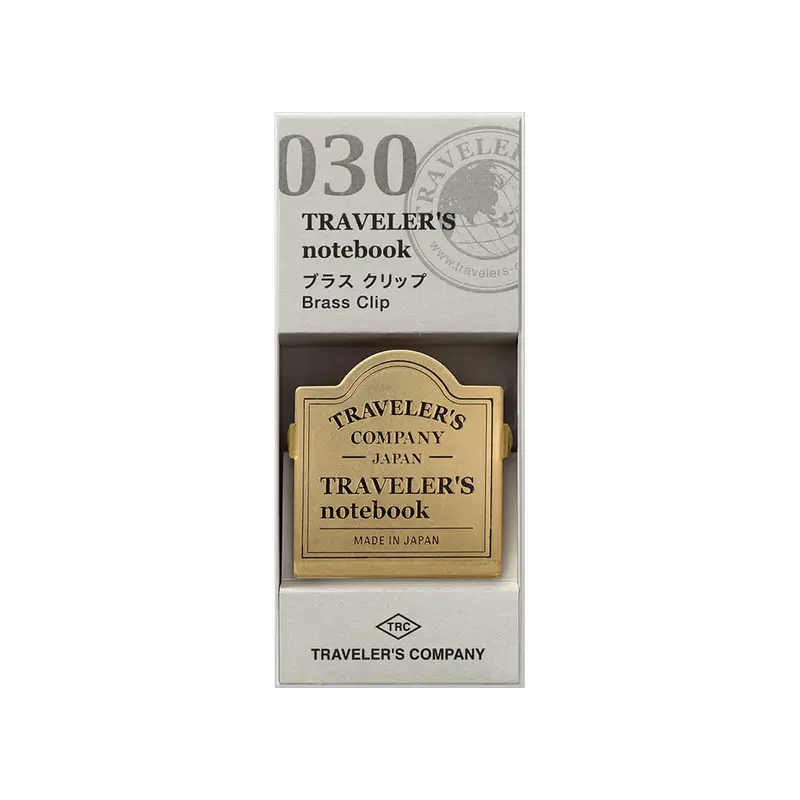 TRAVELER'S notebook - Brass Clip 030 - TRC Logo