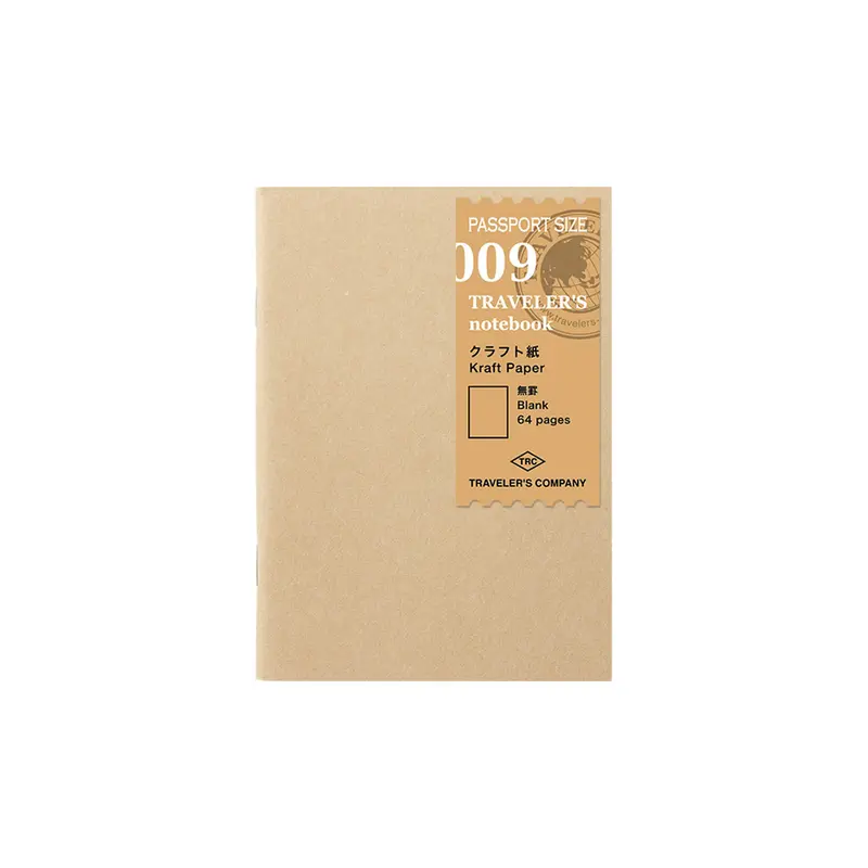 TRAVELER'S notebook - Kraft Paper Notebook Refill 009 - Passport Size