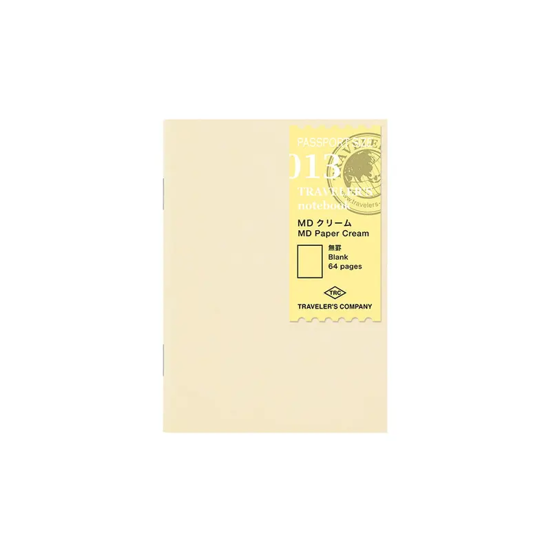 TRAVELER'S notebook - MD Paper Cream Notebook Refill 013 - Passport Size