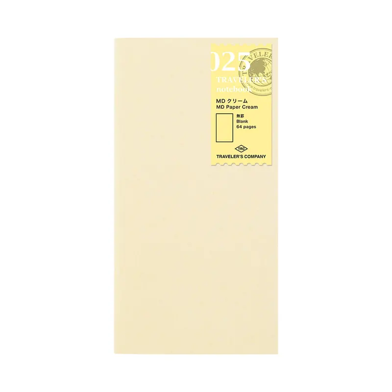 TRAVELER'S notebook - MD Paper Cream Notebook Refill 025 - Regular Size