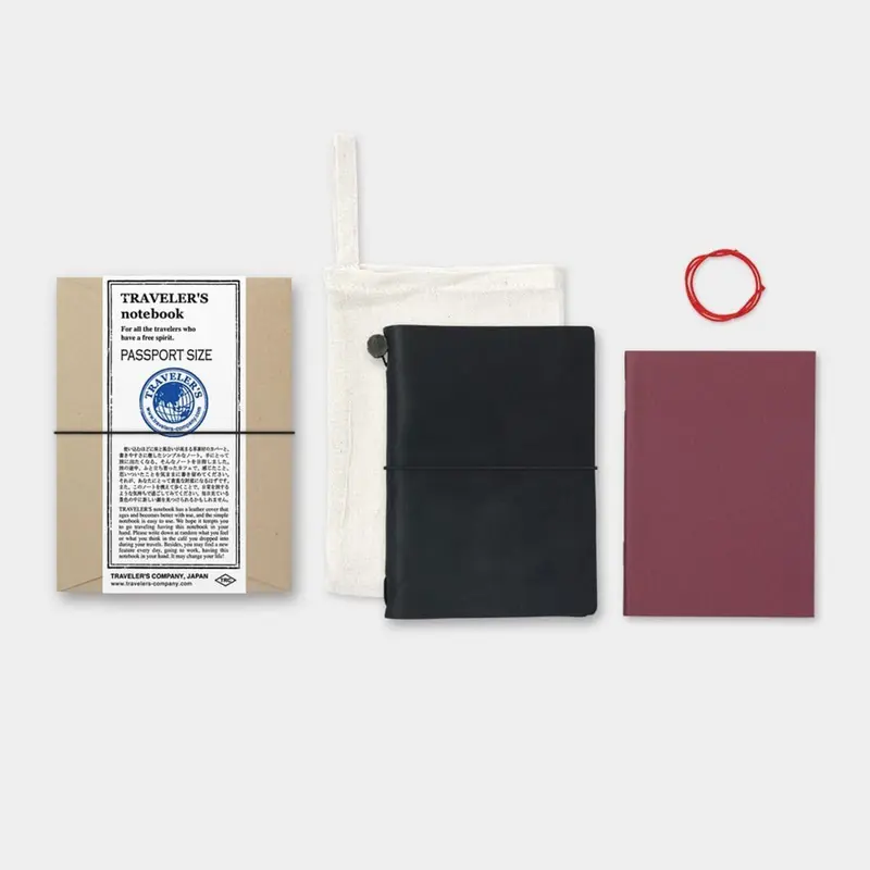 TRAVELER'S notebook Passport Leather Cover Black