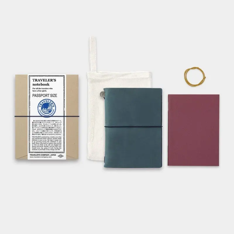 TRAVELER'S notebook Passport Leather Cover Blue