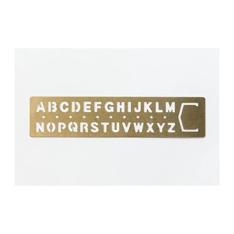 TRC Brass Mässing  - Template Bookmark Alphabet