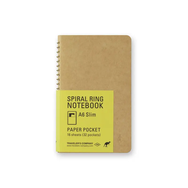 TRC Spiral Ring Notebook [A6 Slim] Paper Pocket