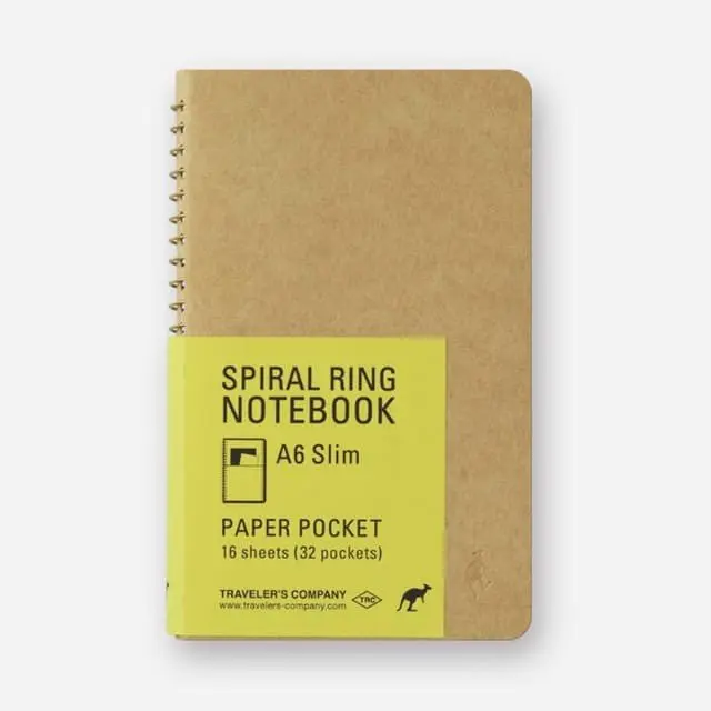 TRC SPIRAL RING NOTEBOOK A6 Slim Paper Pocket