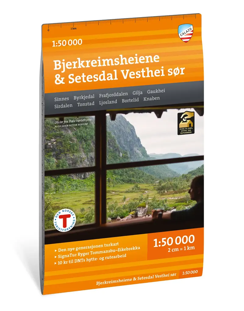 Turkart Bjerkreimsheiene & Setesdal Vesthei sør 1