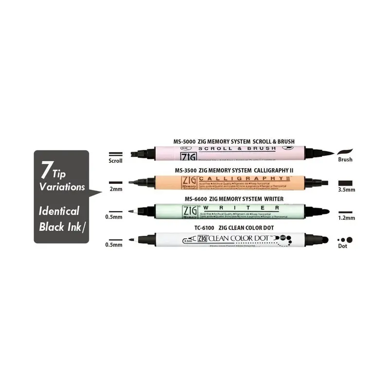 Twin Tip Black marker Assortment set 4-pack