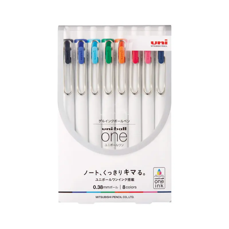 Uni-ball ONE Gel Pen 8-color Set 0.38mm