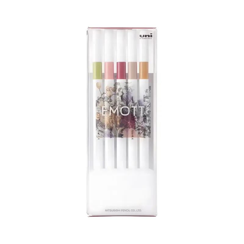 Uni Mitsubishi Emott Fineliner 5-Color Set No.10 Botanical Color