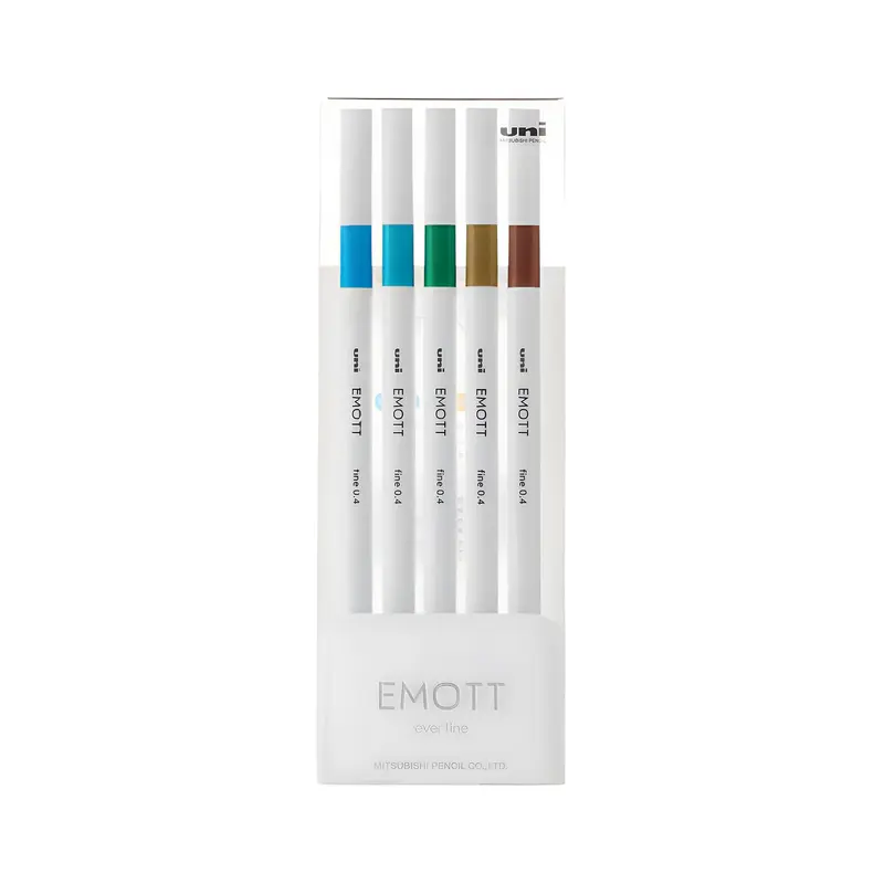 Uni Mitsubishi Emott Fineliner 5-Color Set No.4 Island Color