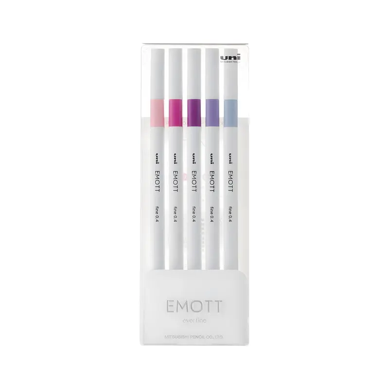 Uni Mitsubishi Emott Fineliner 5-Color Set No.7 Floral Color