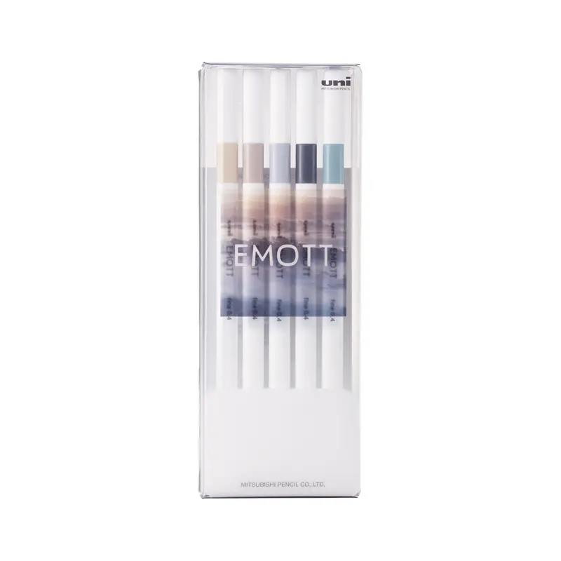 Uni Mitsubishi Emott Fineliner 5-Color Set No.9 Nuance Color