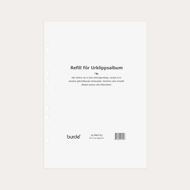 Urklippsalbum refill A3