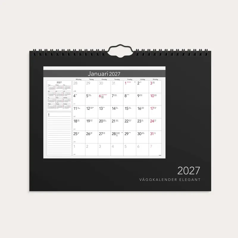 Väggkalender 2027 Elegant