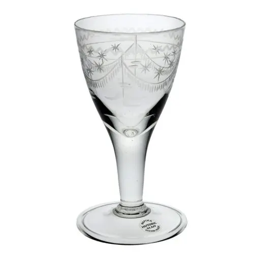 Vinglas med gravyr från Cedersberg