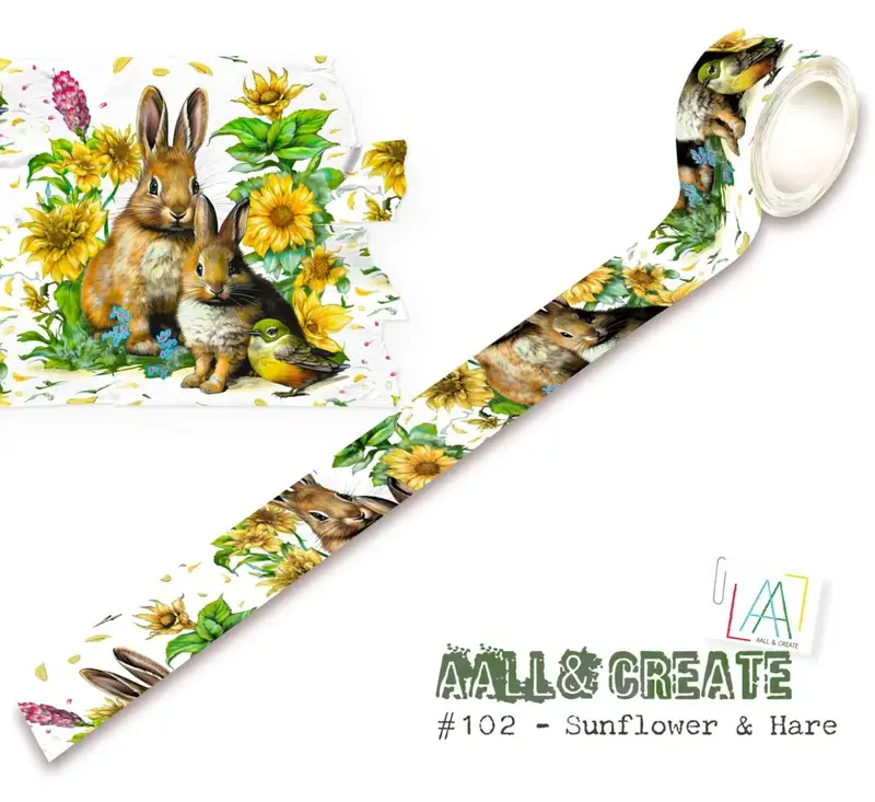 Washi tape #102 Autour de Mwa - Sunflower & Hare