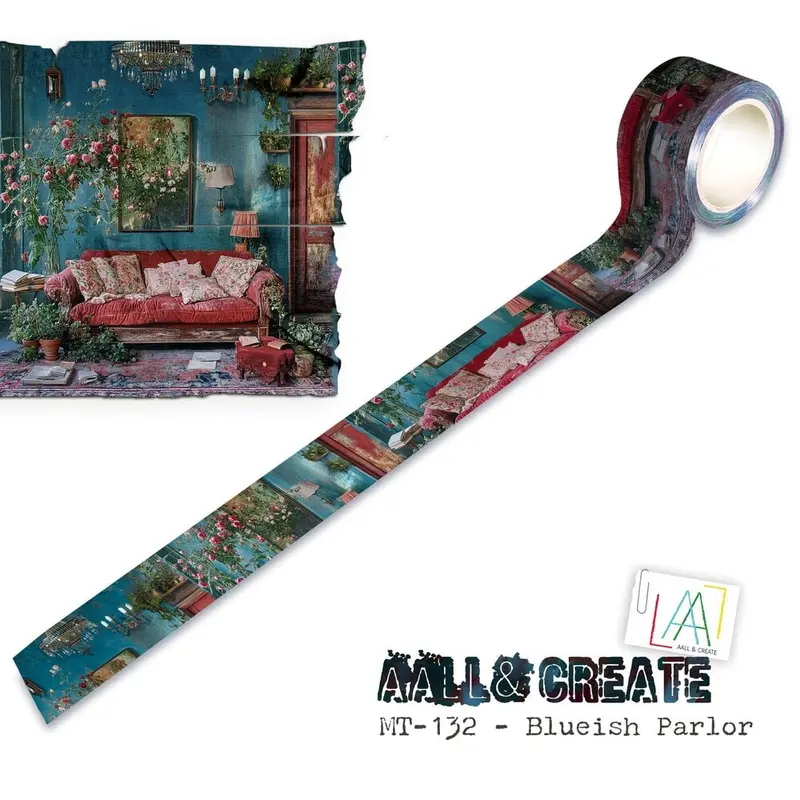 Washi tape #132 Autour de Mwa - Blueish Parlor