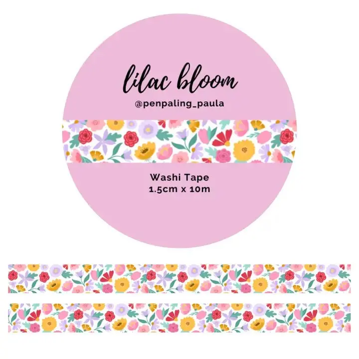 Washi tape 15 mm - Penpaling Paula - Lilac Bloom