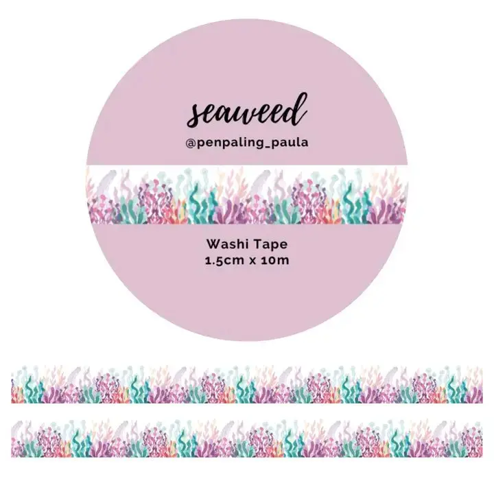Washi tape 15 mm - Penpaling Paula - Seaweed