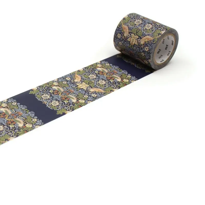 Washi Tape Morris & Co Strawberry Thief Indigo/Mineral 50 mm