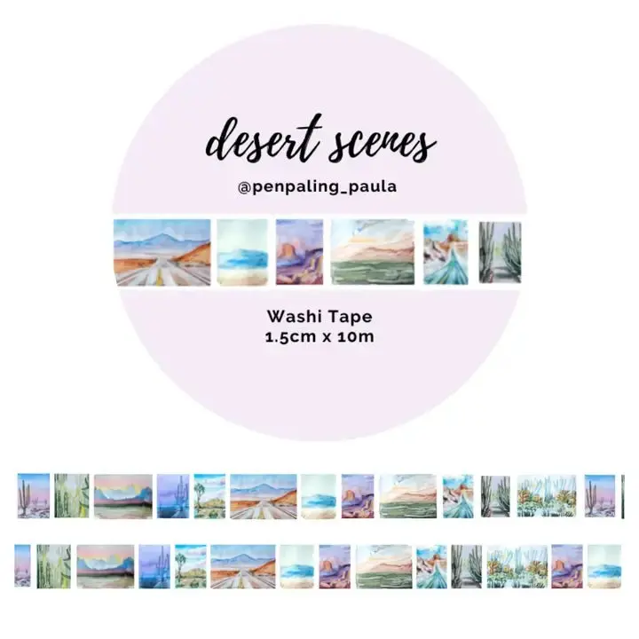 Washi tape Penpaling Paula - 15 mm - Desert Scenes