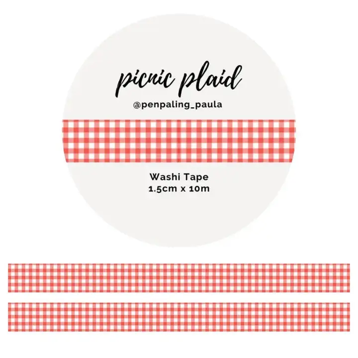 Washi tape - Penpaling Paula 15 mm - Picnic Plaid