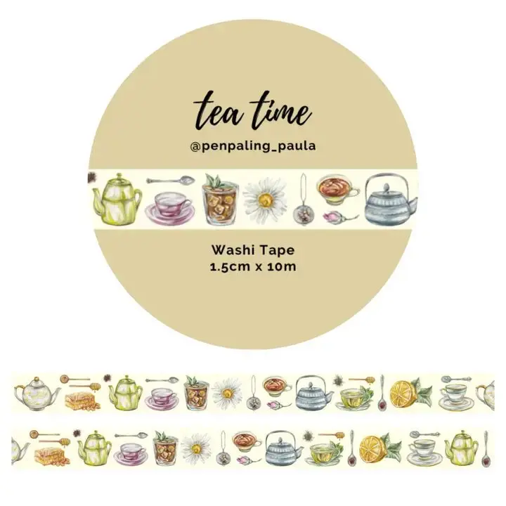 Washi tape Penpaling Paula - 15 mm - Tea time
