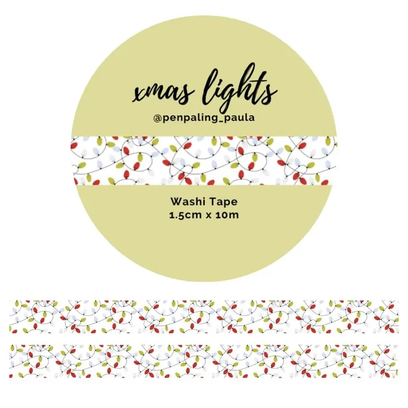 Washi tape - Penpaling Paula 15 mm - Xmas Lights