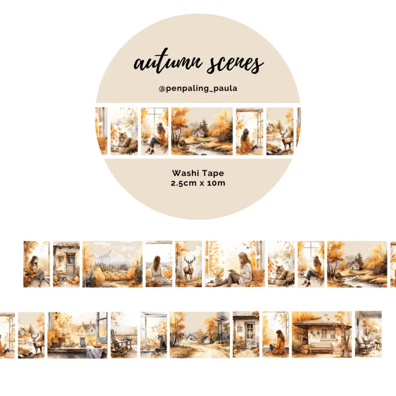 Washi tape - Penpaling Paula - Autumn scenes 25 mm