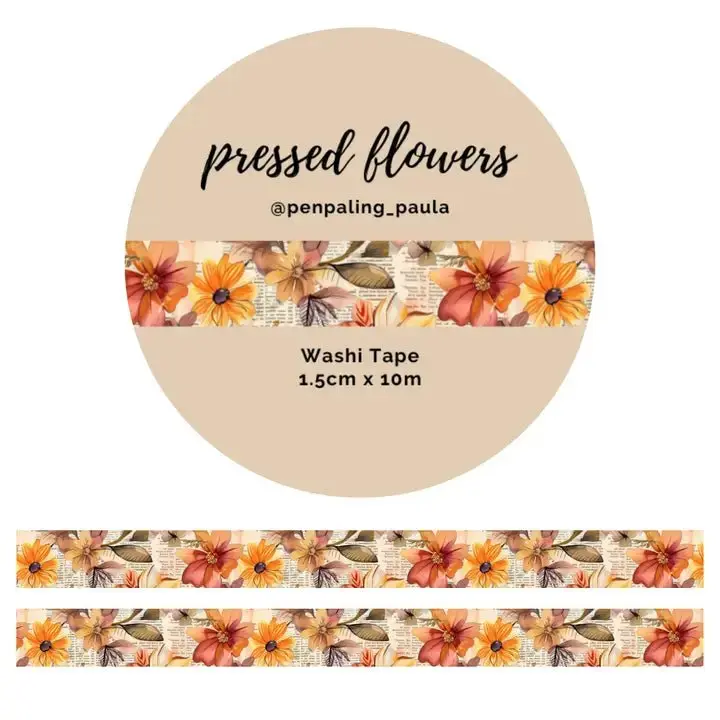 Washi tape - Penpaling Paula - Pressed Flowers 15 mm