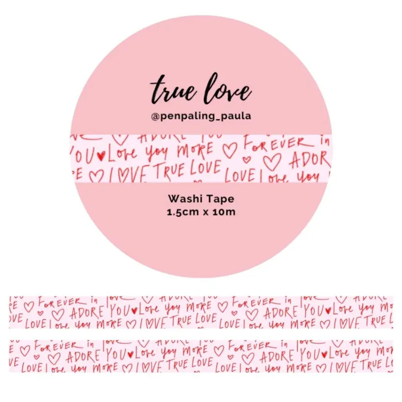 Washi tape - Penpaling Paula - True Love 15 mm