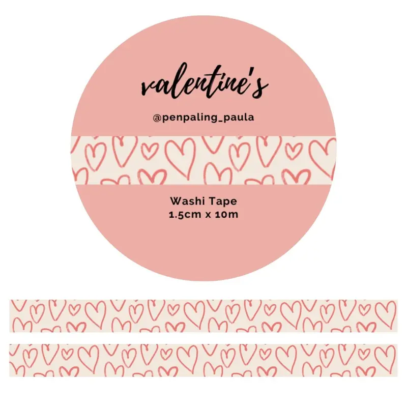 Washi tape - Penpaling Paula - Valentine's 15 mm