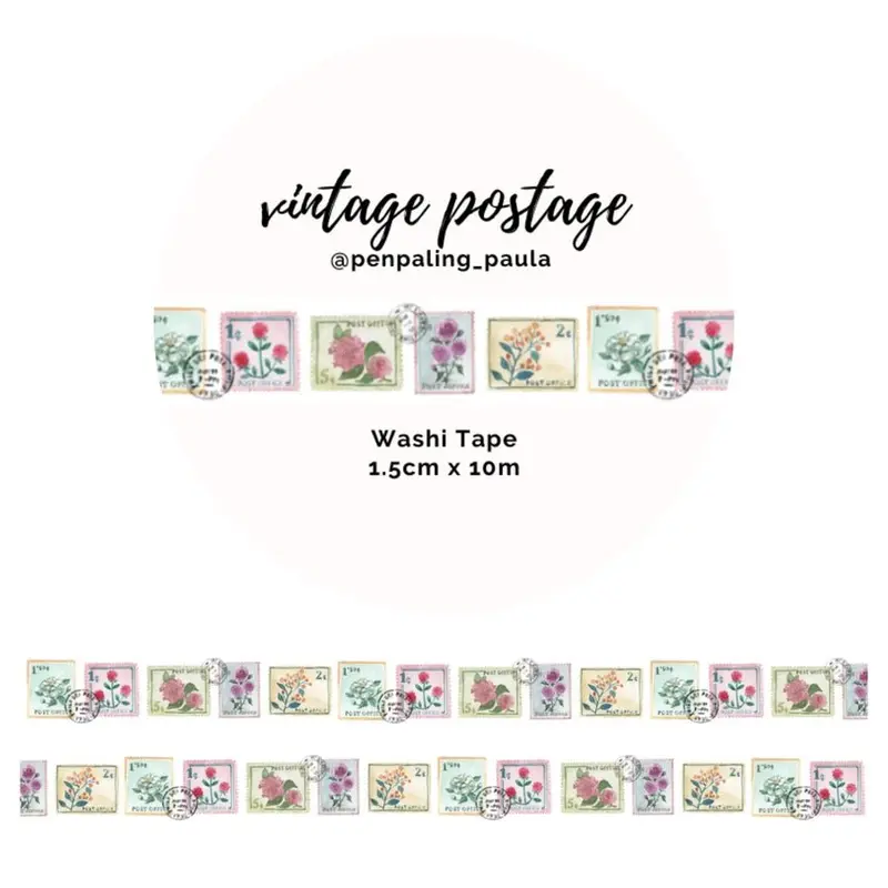 Washi tape - Penpaling Paula - Vintage Postage 15 mm