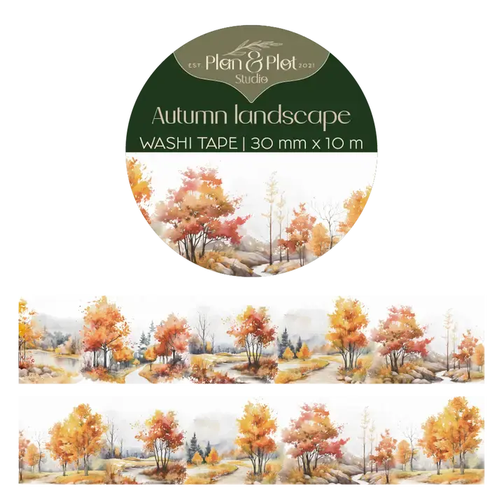 Washi tape Plan & Plot - 30 mm - Autumn Landscape