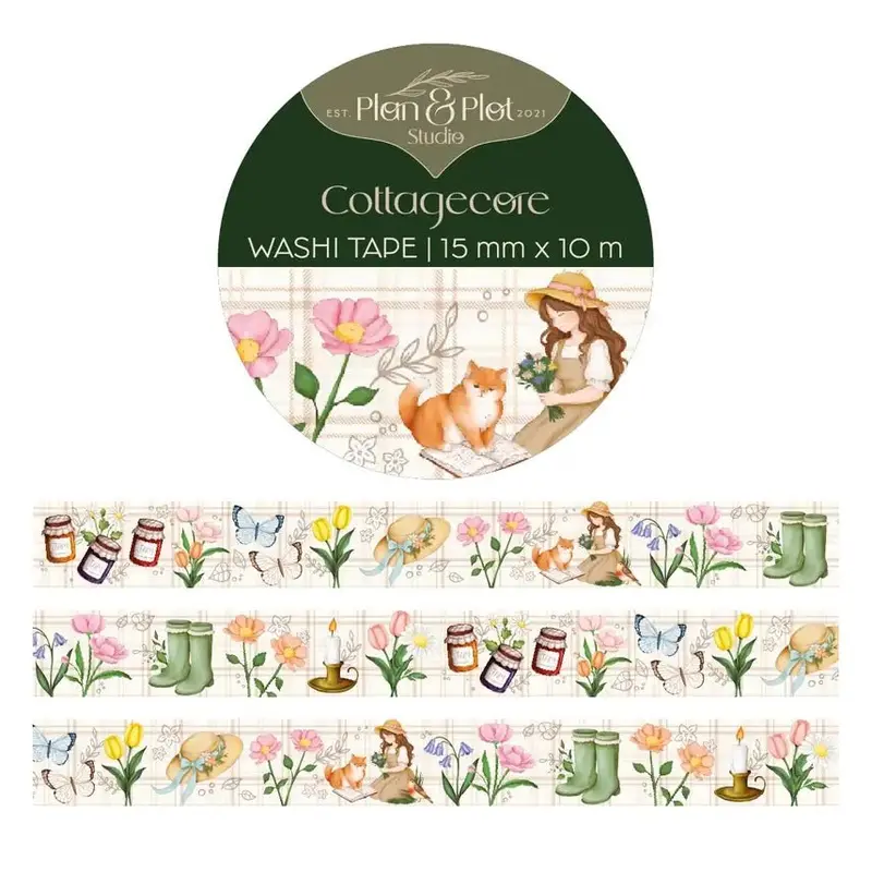 Washi tape Plan & Plot - Cottagecore 15 mm