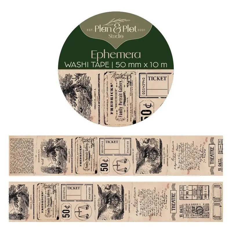 Washi tape Plan & Plot - Ephemera 50 mm