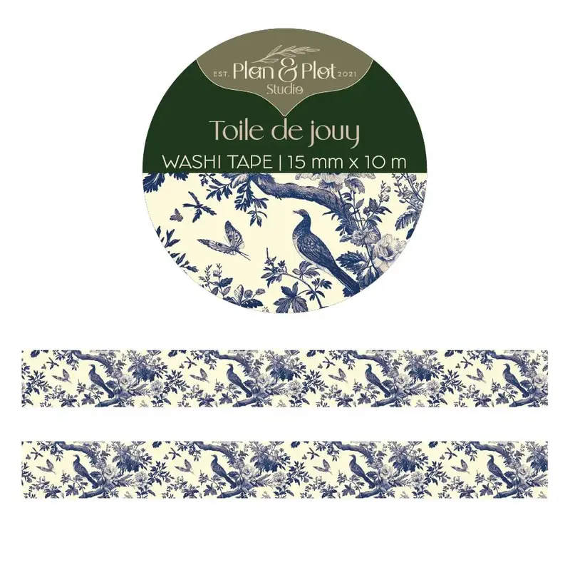Washi tape Plan & Plot - Toile de Jouy 15 mm